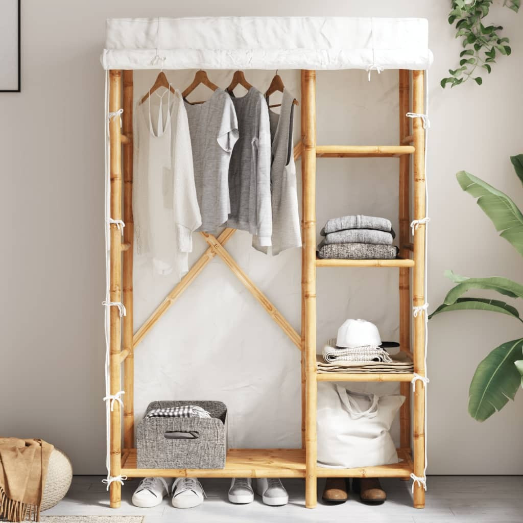 vidaXL Wardrobe 43.3x17.7x66.9 Bamboo