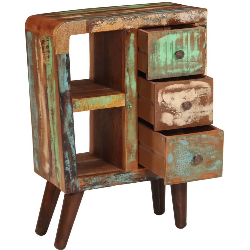 vidaXL Sideboard 21.7x11.8x31.5 Solid Wood Reclaimed