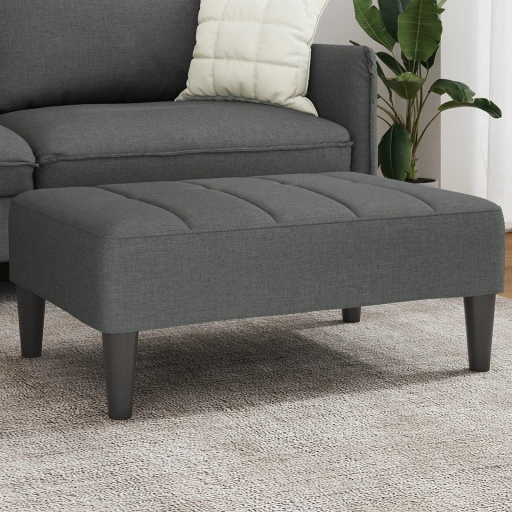 vidaXL Footstool Dark Gray 30.3x21.7x12.2 Fabric