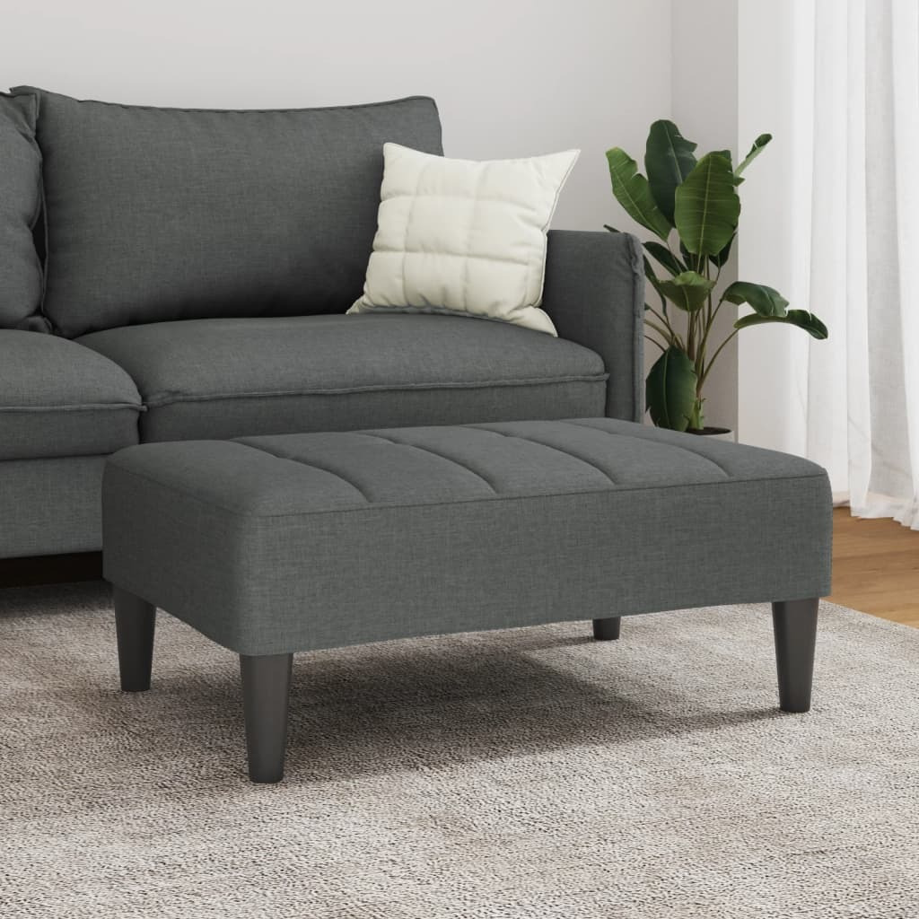 vidaXL Footstool Dark Gray 30.3x21.7x12.2 Fabric