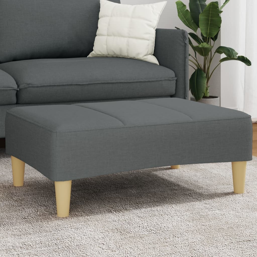 vidaXL Footstool Dark Gray 30.3x21.7x12.2 Fabric