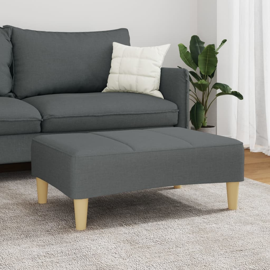 vidaXL Footstool Dark Gray 30.3x21.7x12.2 Fabric