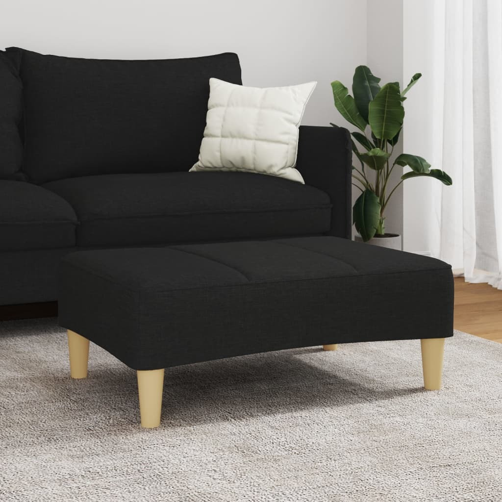 vidaXL Footstool Black 30.3x21.7x12.2 Fabric