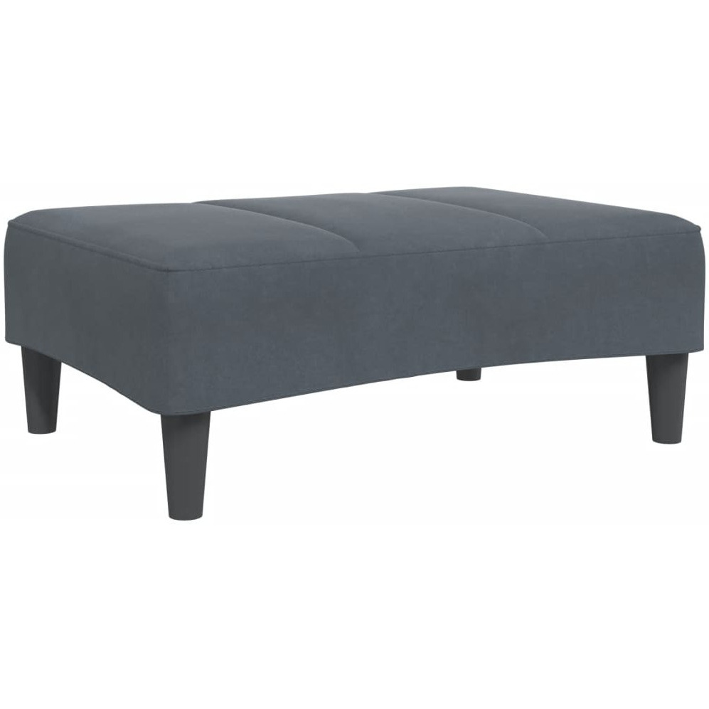 vidaXL Footstool Dark Gray 30.3x21.7x12.2 Velvet
