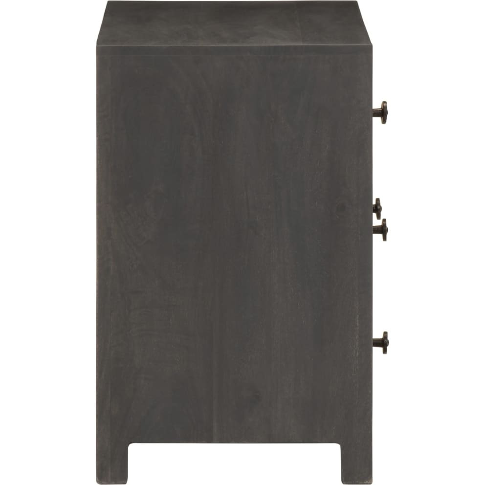 vidaXL Sideboard Gray and White 29.5x13.8x21.7 Solid Mango Wood