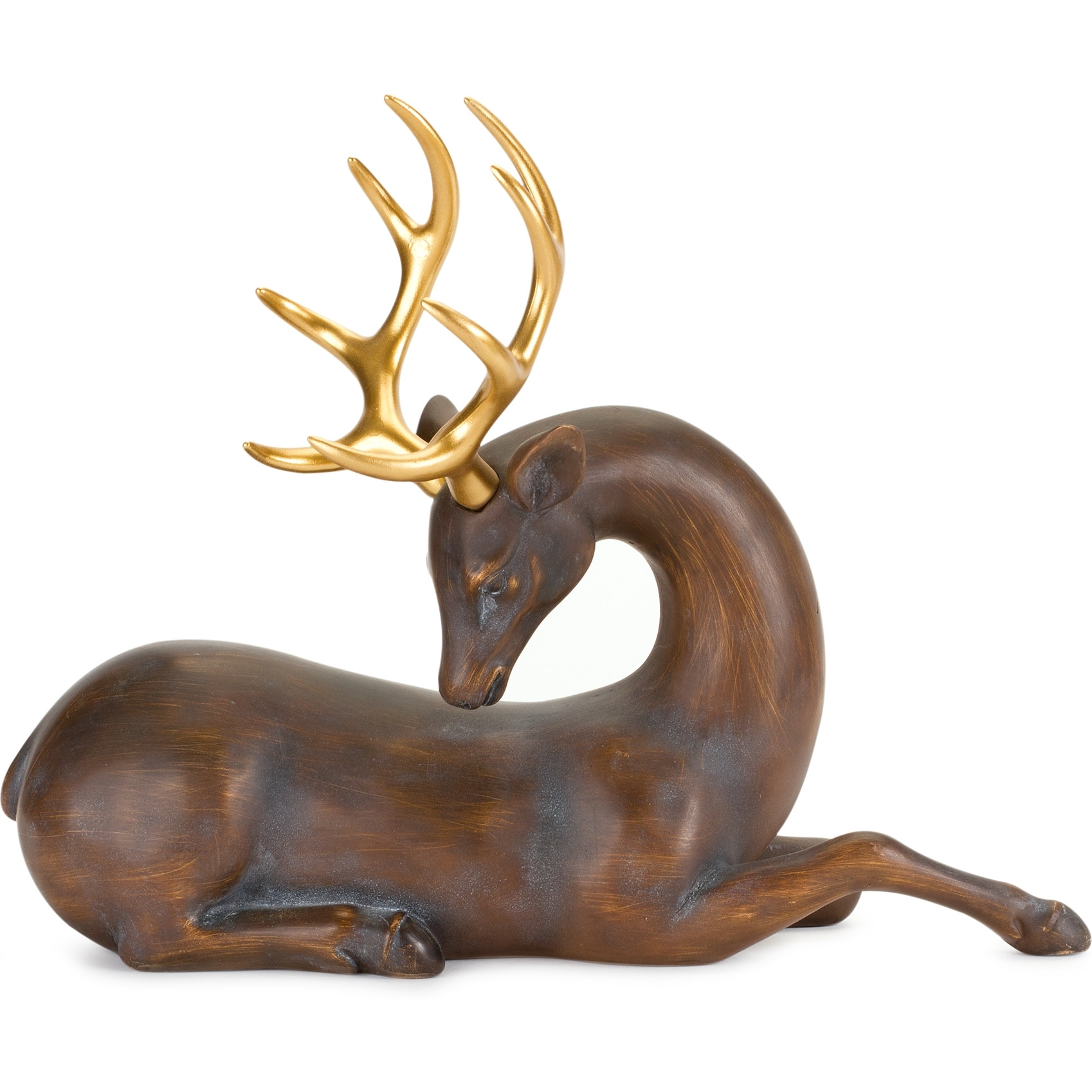 Deer (Set of 2) 14.25&quotL x 11&quotH, 14.5&quotL x 11.75&quotH Resin