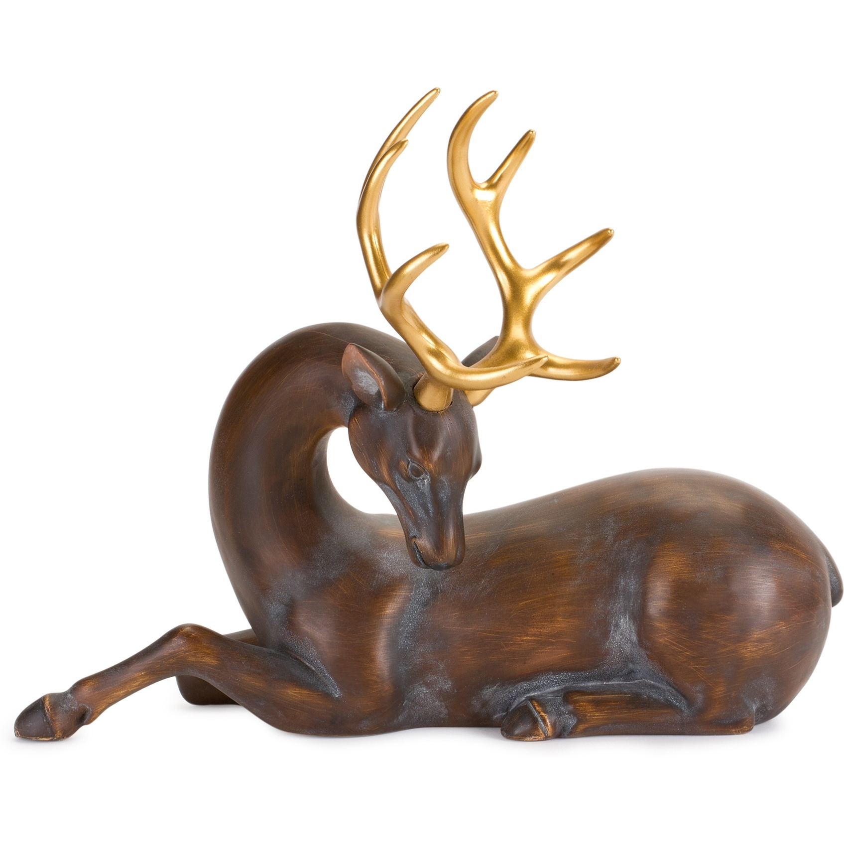 Deer (Set of 2) 14.25&quotL x 11&quotH, 14.5&quotL x 11.75&quotH Resin