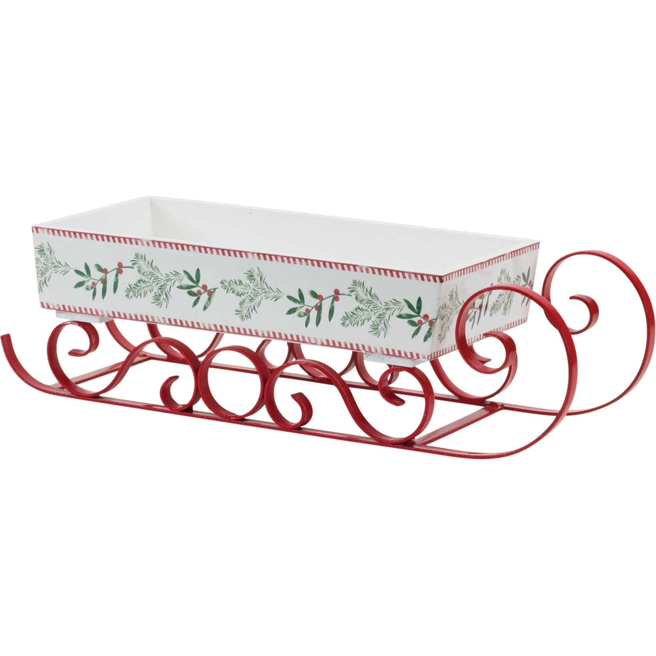 Sleigh (Set of 2) 17.75&quotL x 5&quotH, 24.5&quotL x 6.75&quotH Wood/Iron