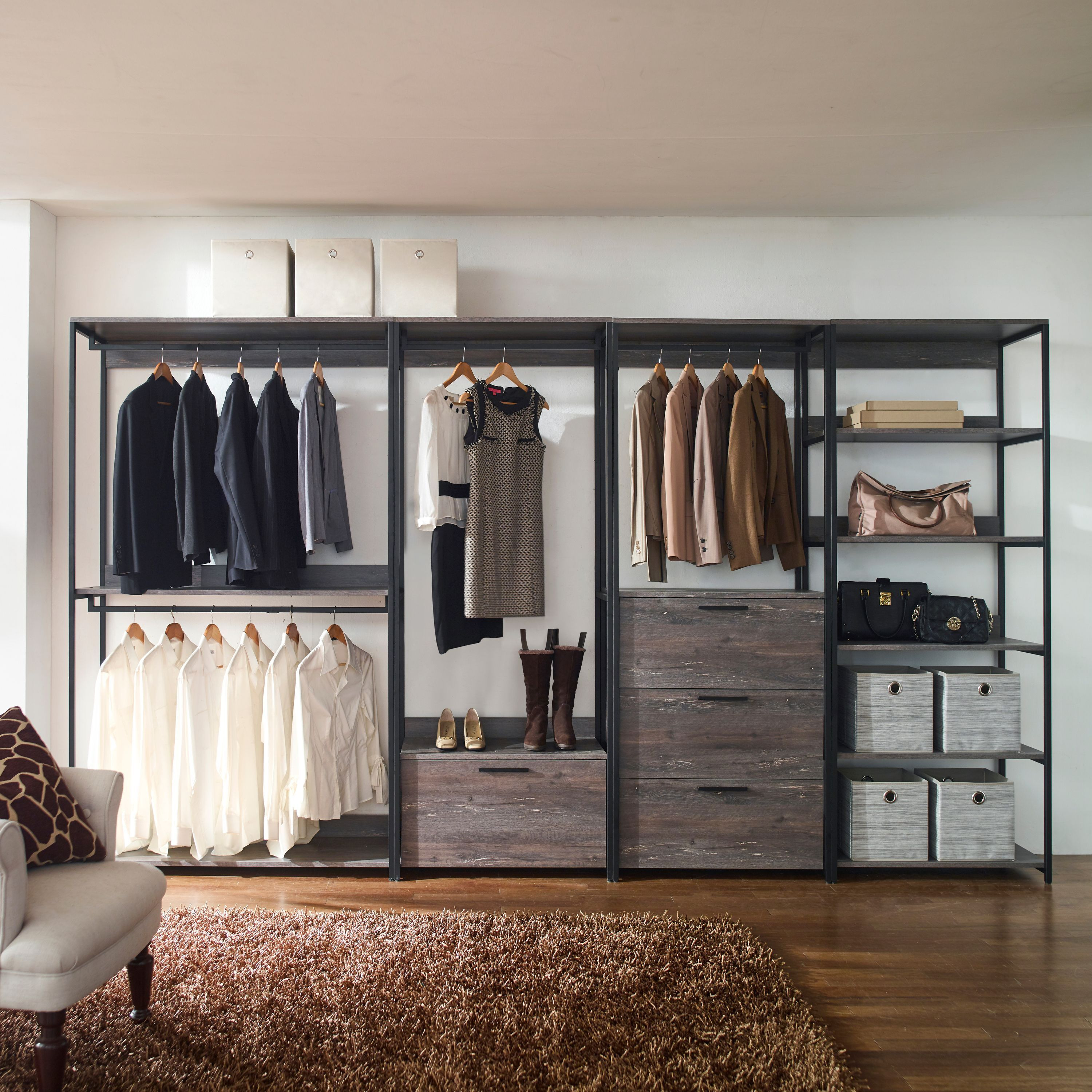 Monica Wood Walk-in Closet System