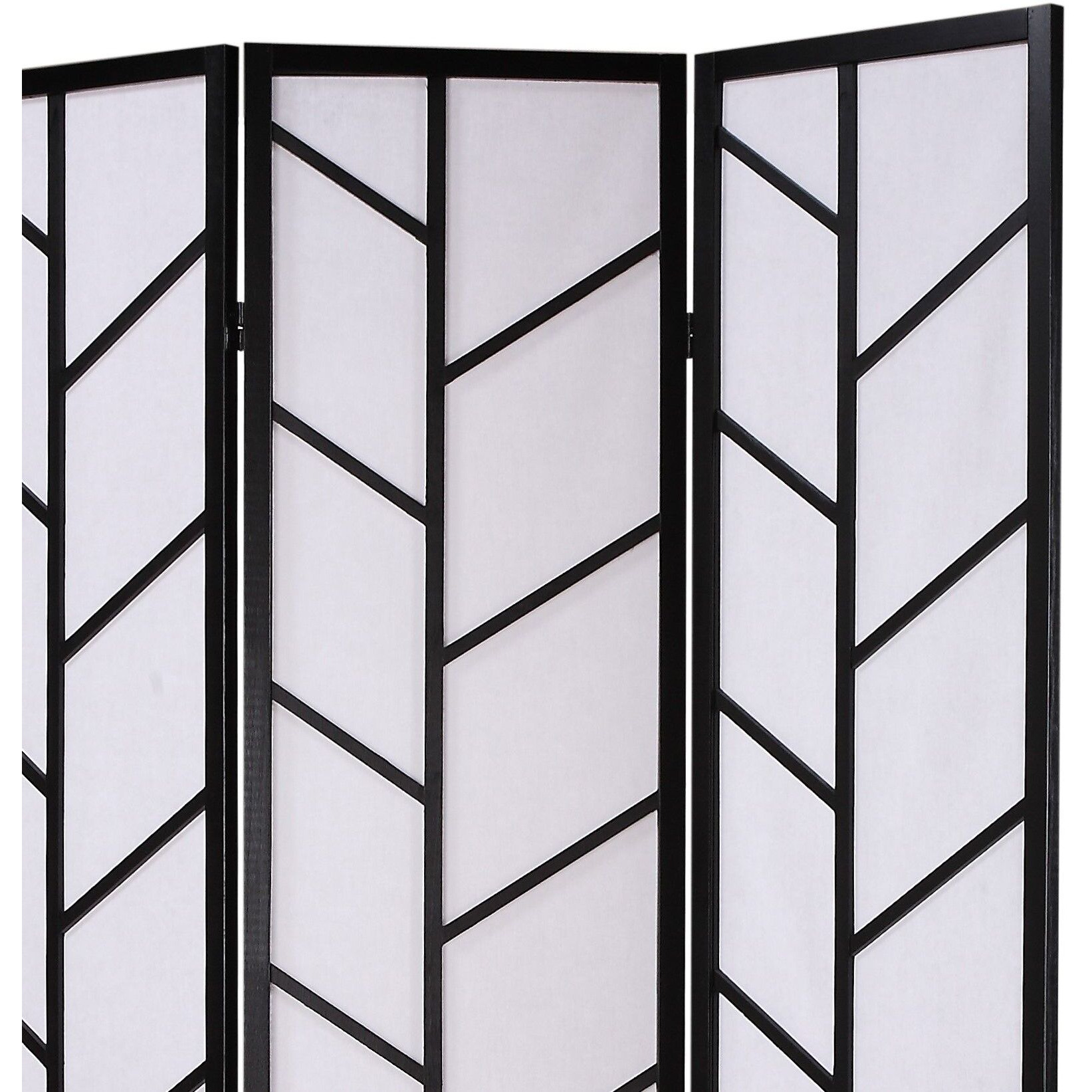 3-Panel Climbing Screen Room Divider, Black