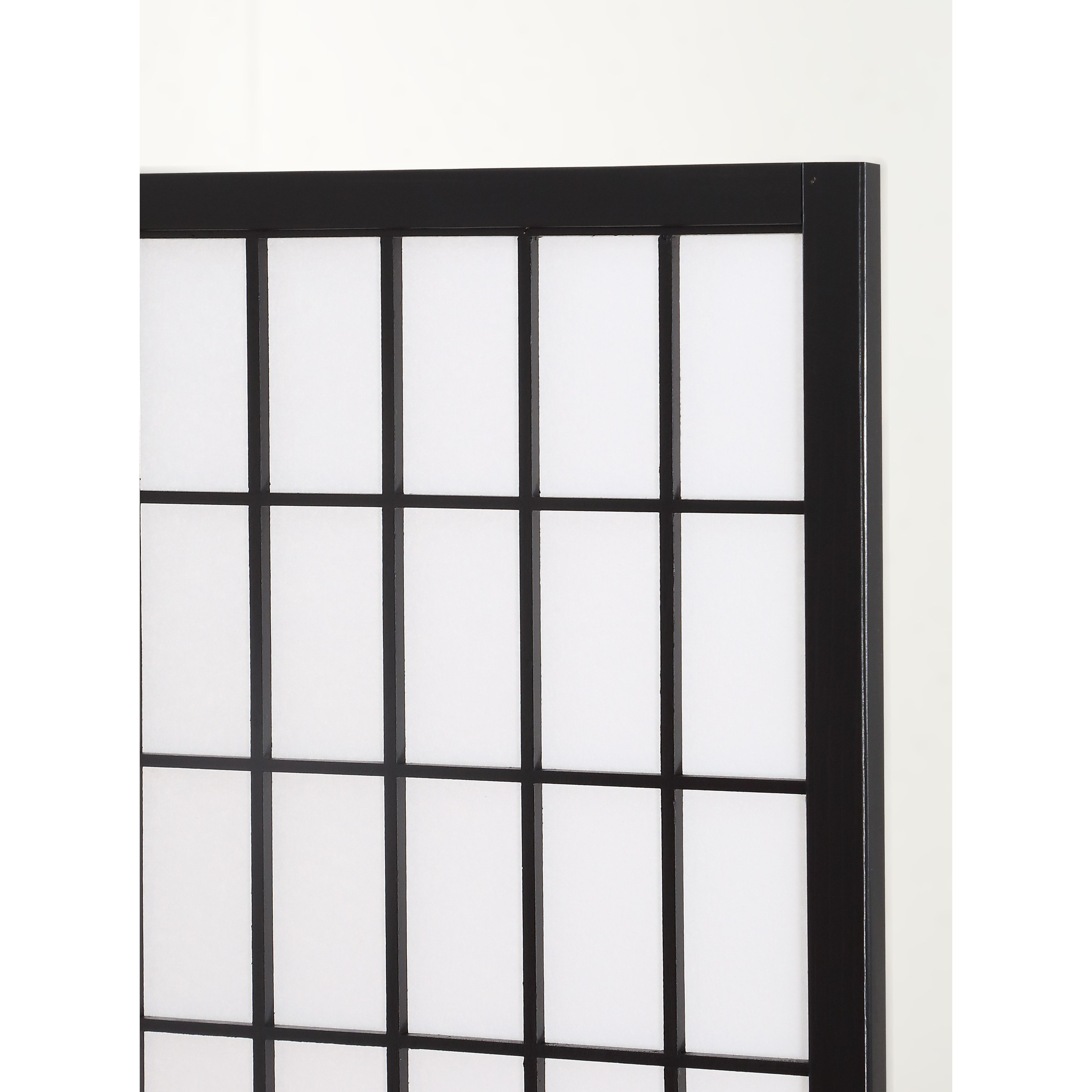 4 Panel Oriental Shoji Screen / Room Divider, Black