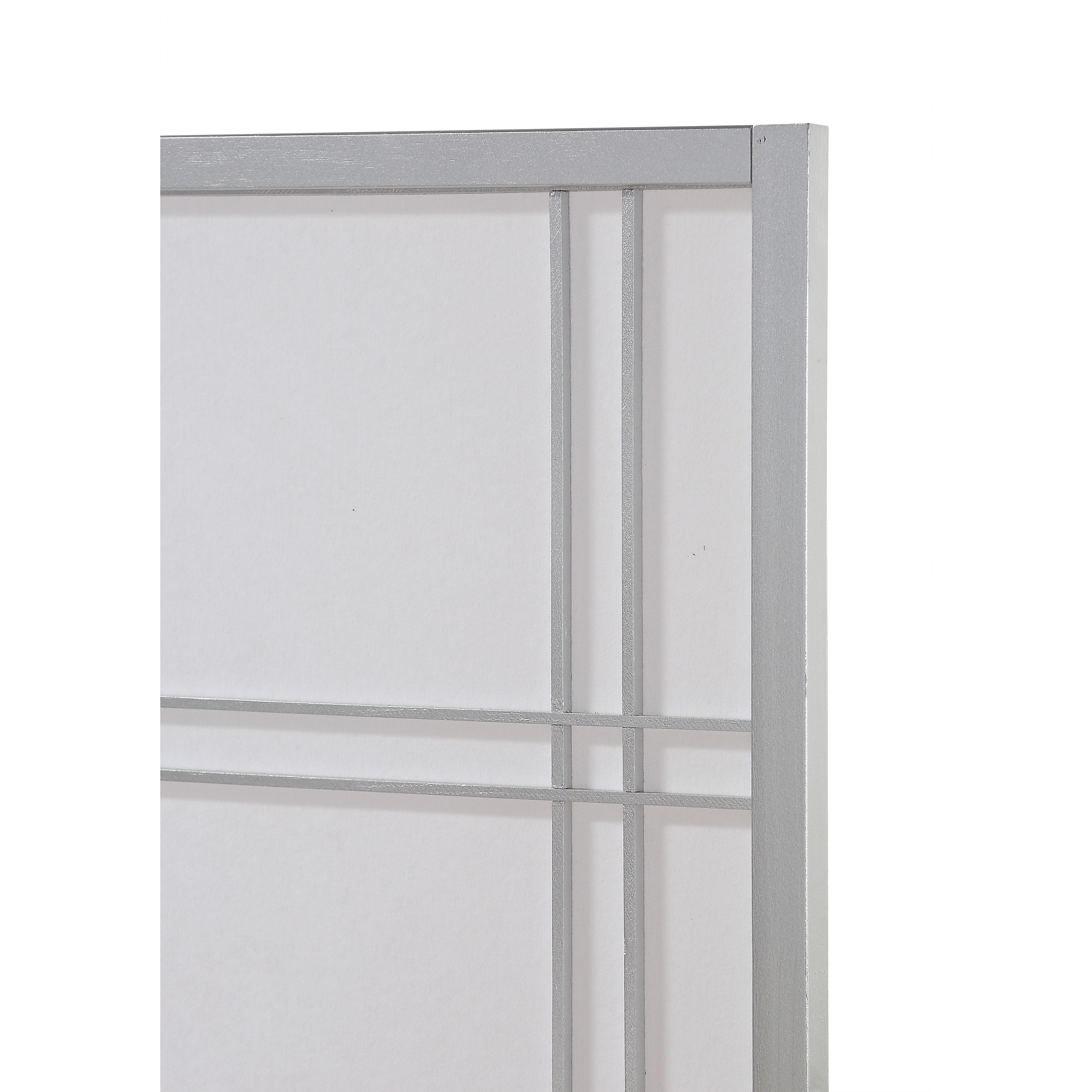 Seto 4-Panel Room Divider Screen, Silver