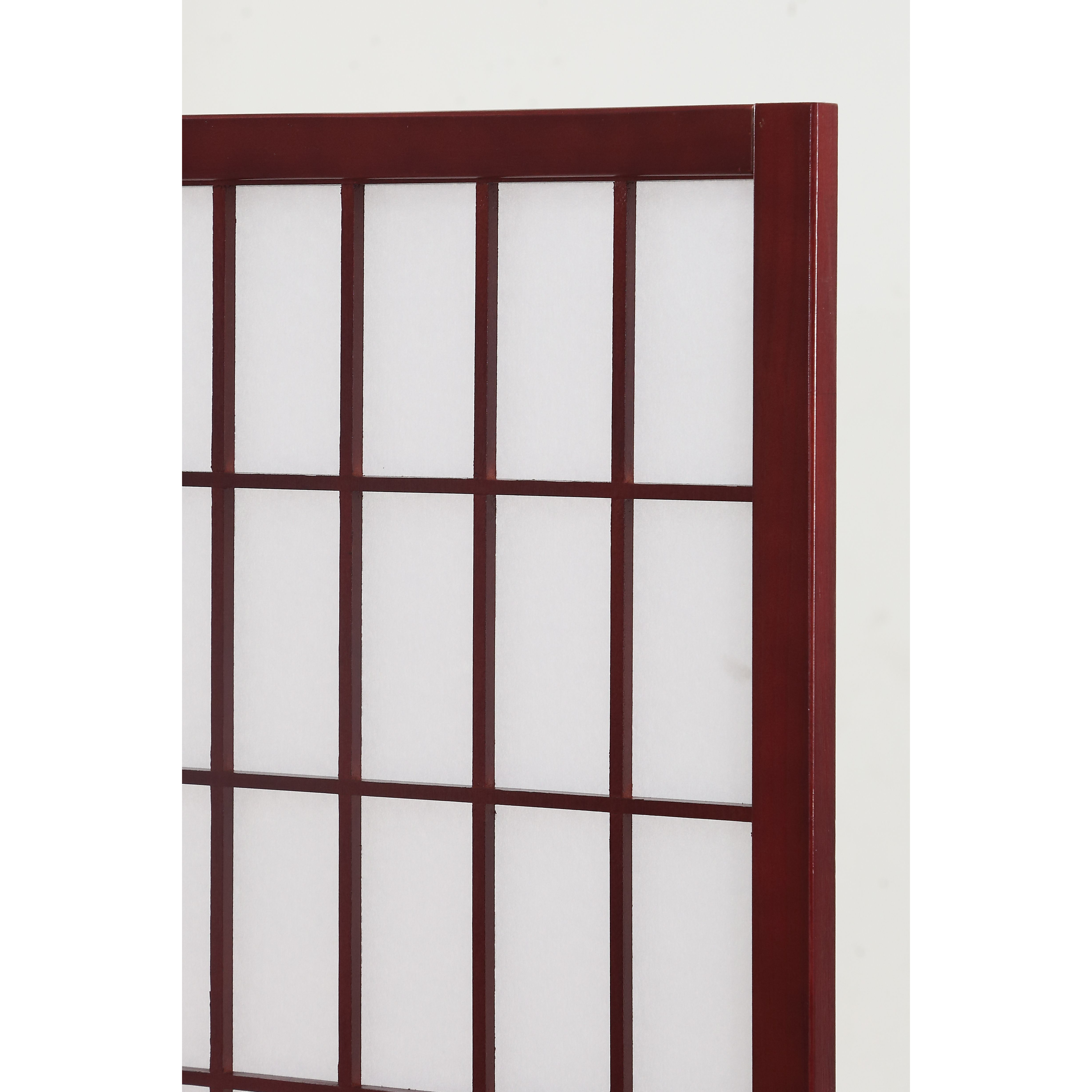 4 Panel Oriental Shoji Screen / Room Divider, Cherry