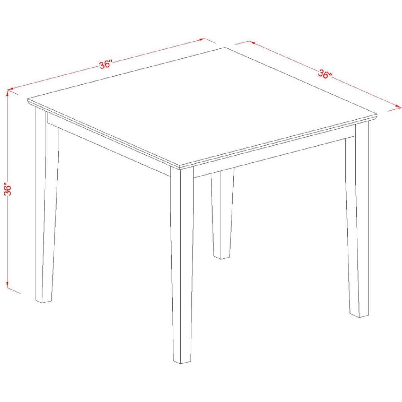 36-Square  Counter  Height  Pub  Set  table  in  Black  and  Cherry  Finish
