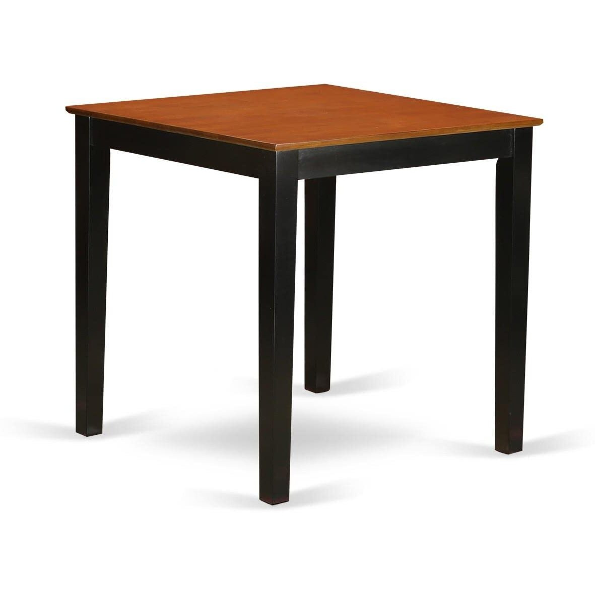 36-Square  Counter  Height  Pub  Set  table  in  Black  and  Cherry  Finish