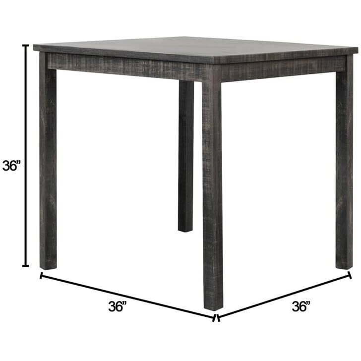 Vitaliya 36 Antique Natural Oak Square Counter Height Table