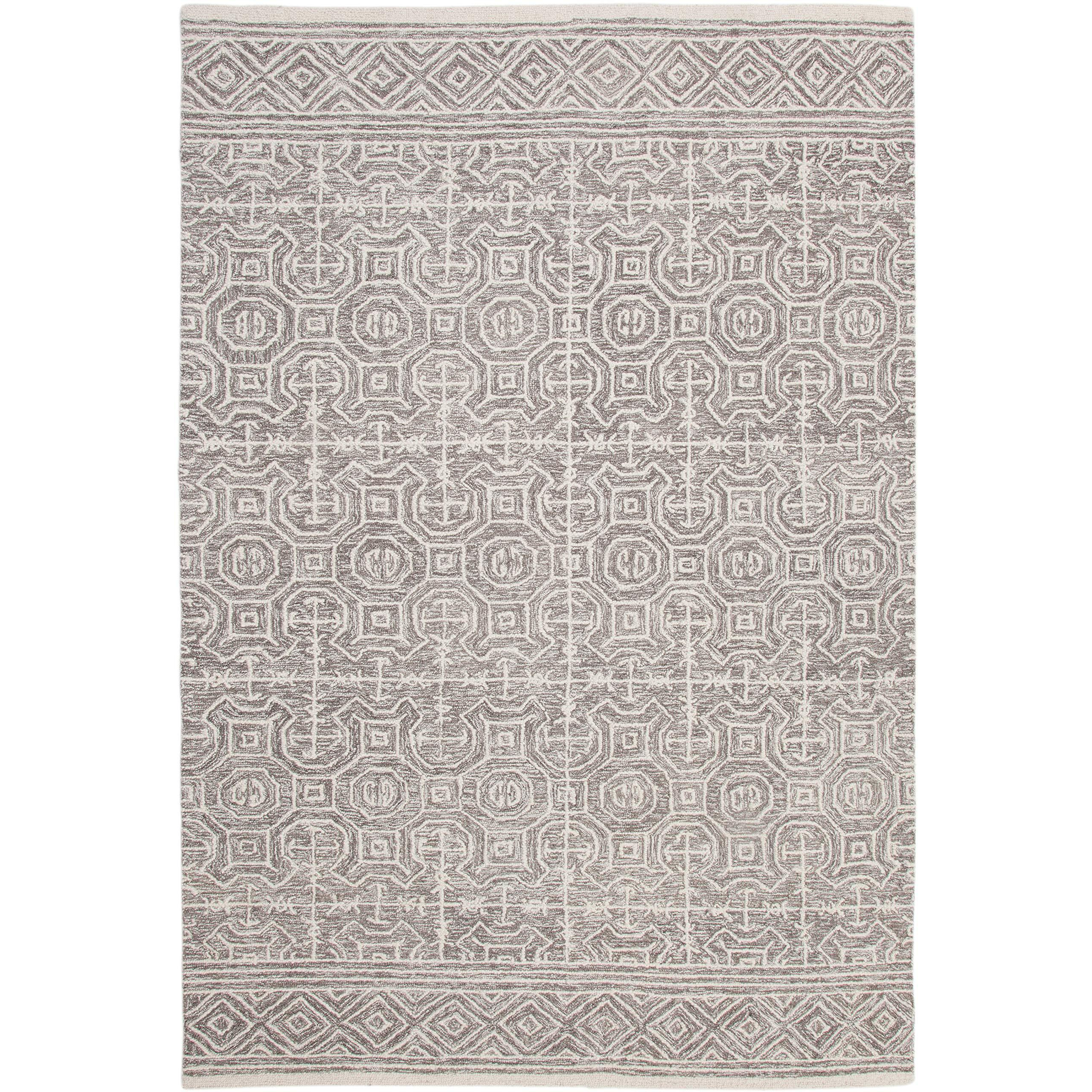 Everest Chione Grey and Ivory Area Rug, 8 x 10