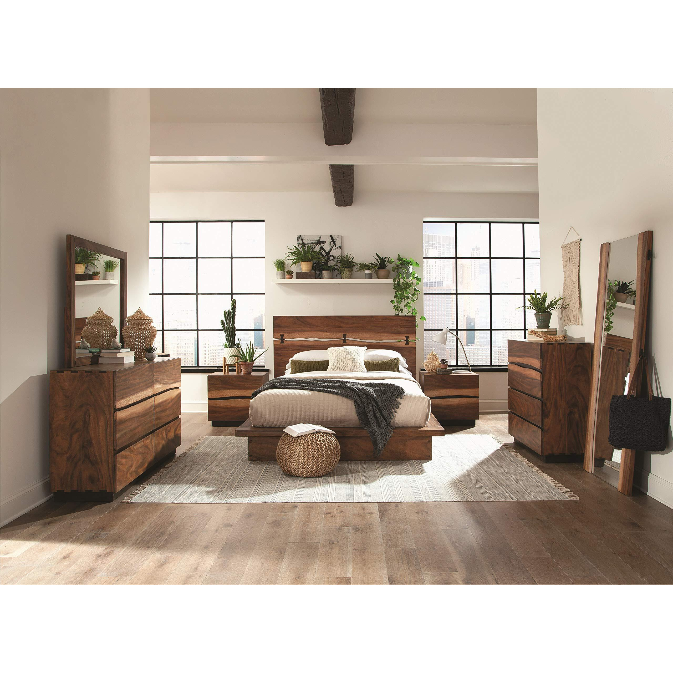 Winslow 2-drawer Nightstand Smokey Walnut and Coffee Bean