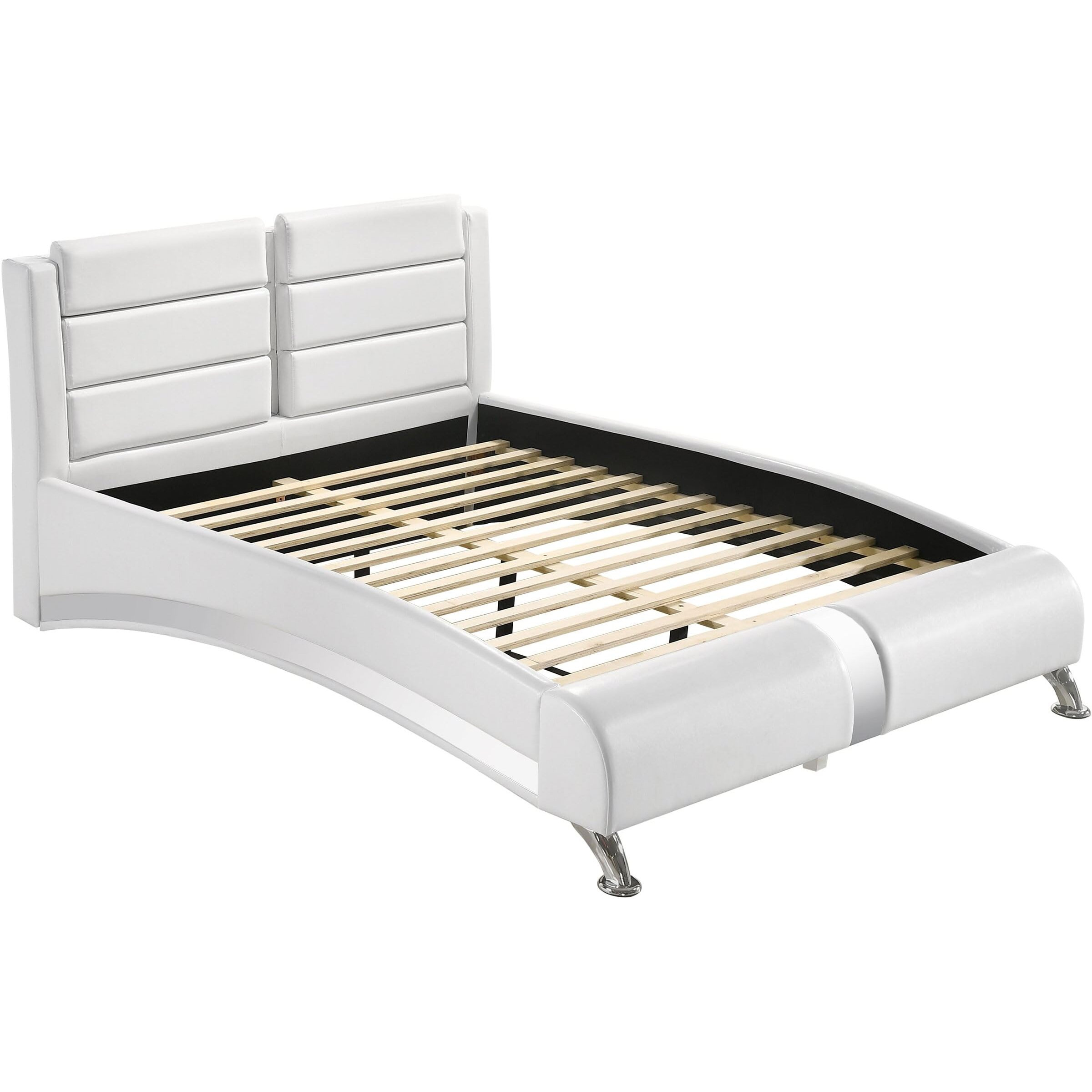 Jeremaine 4-piece Queen Bedroom Set with LED Mirror Glossy White