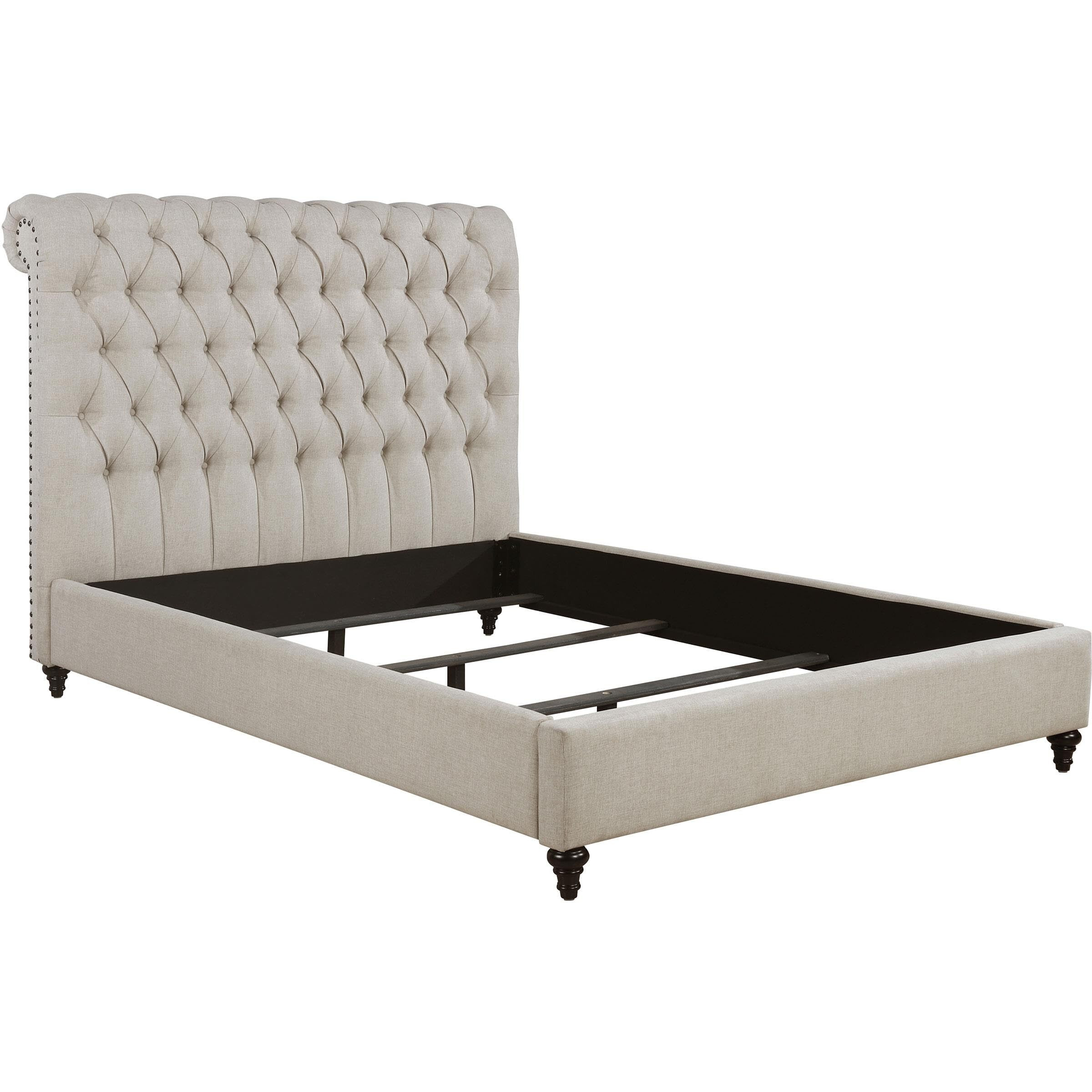 Devon Tufted Upholstered Queen Headboard Beige