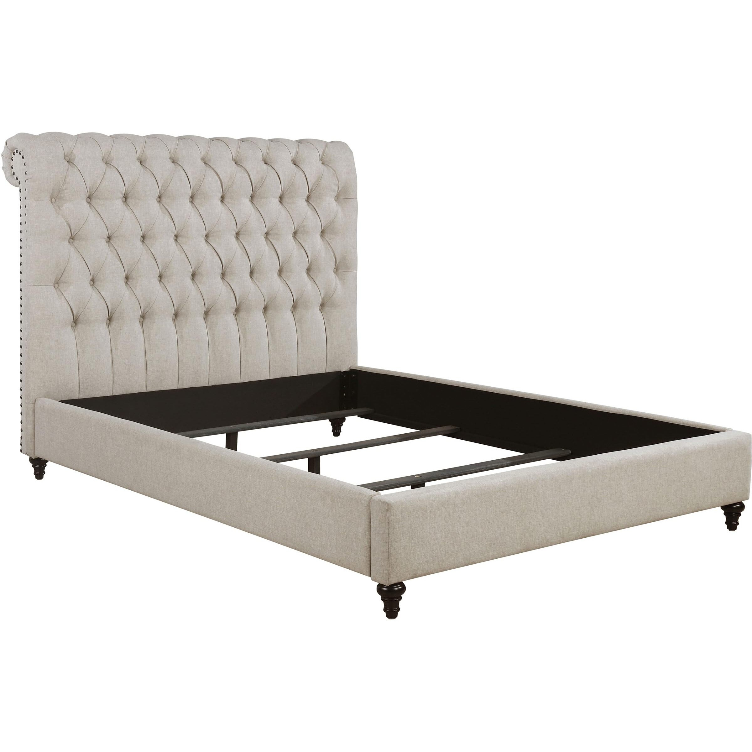 Devon Tufted Upholstered Eastern King Headboard Beige