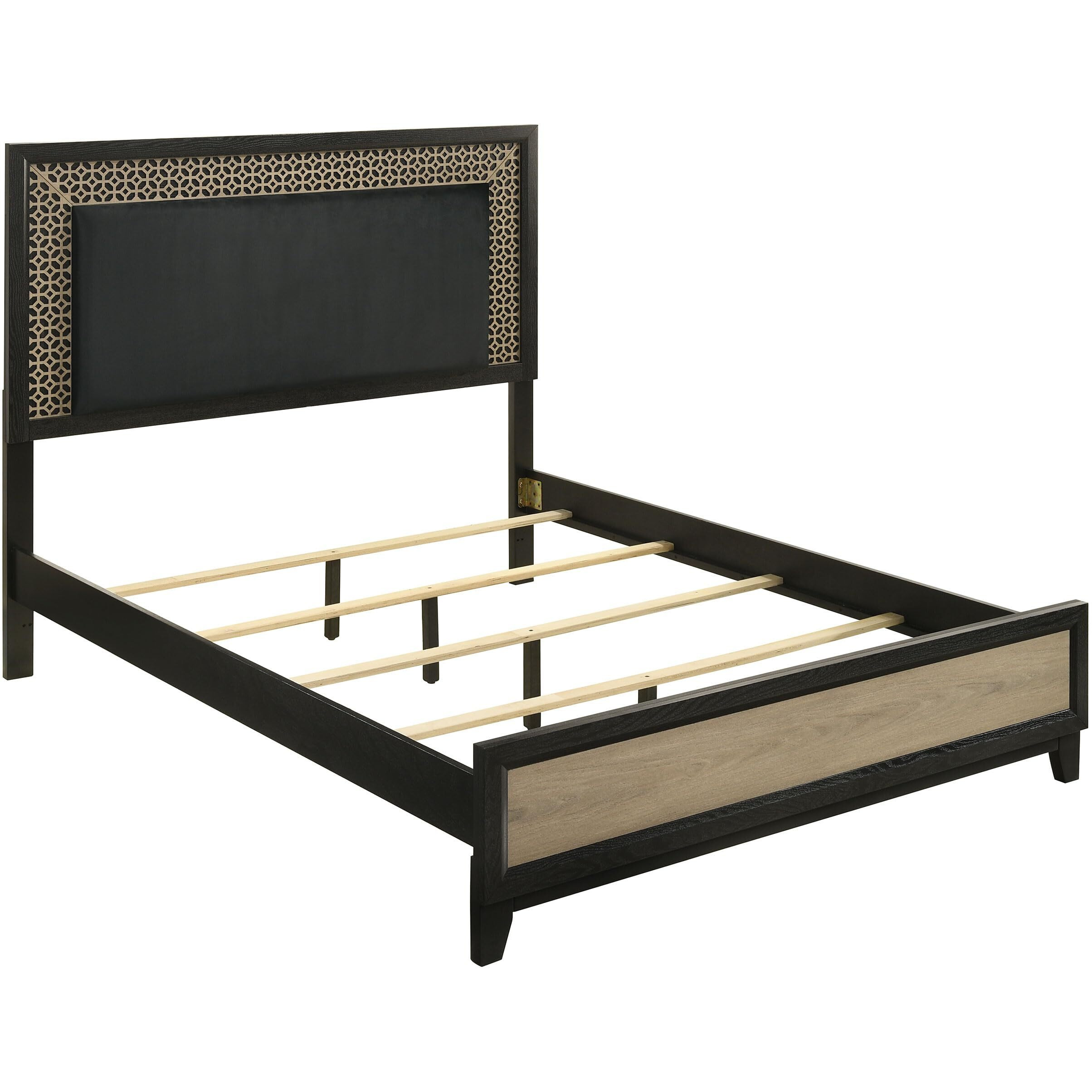 Valencia Eastern King Bed Light Brown and Black