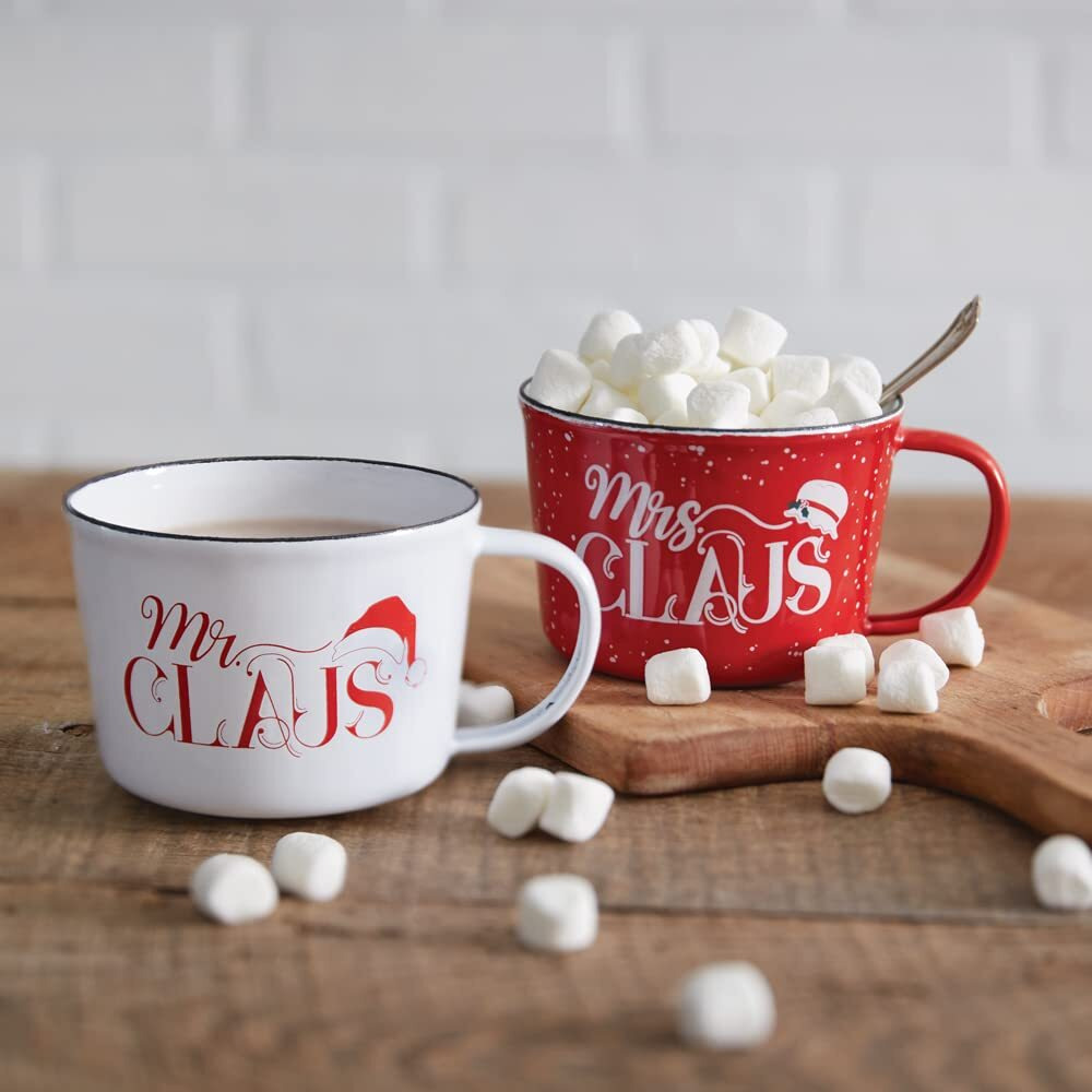 Set of Two Mr. & Mrs. Claus Mugs