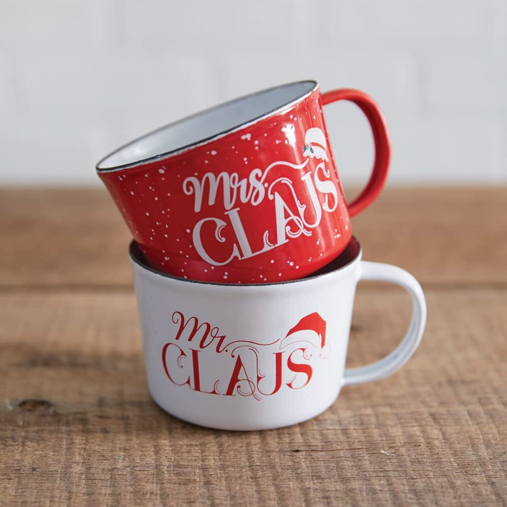 Set of Two Mr. & Mrs. Claus Mugs