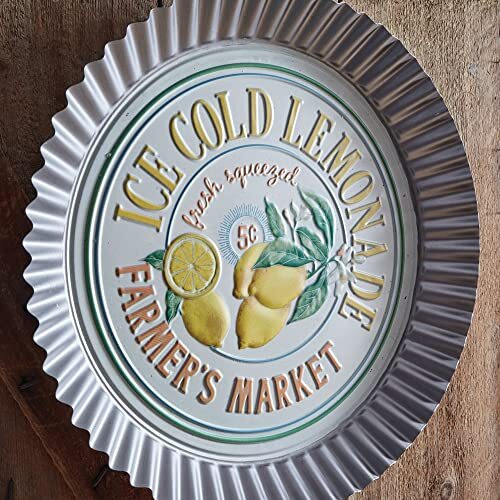 Ice Cold Lemonade Bottle Cap Sign