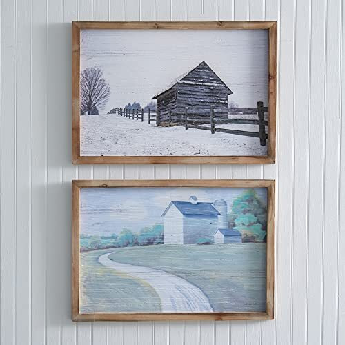 Snowy Barn Wall Art