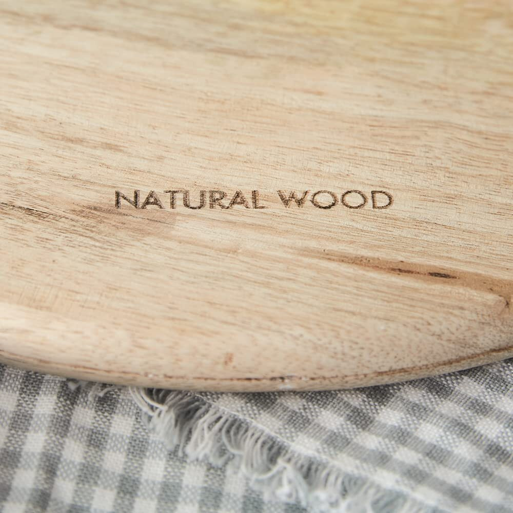 Small Round Cutting Board with Leather Strap
