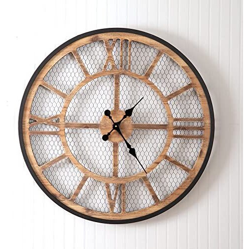 Farmhouse Chicken Wire Wall Clock