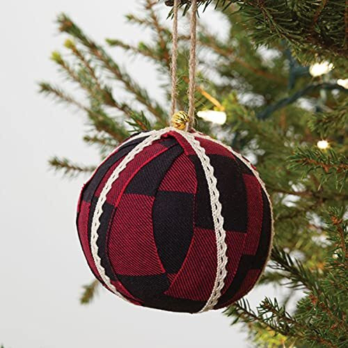 Buffalo Plaid Fabric Ornament