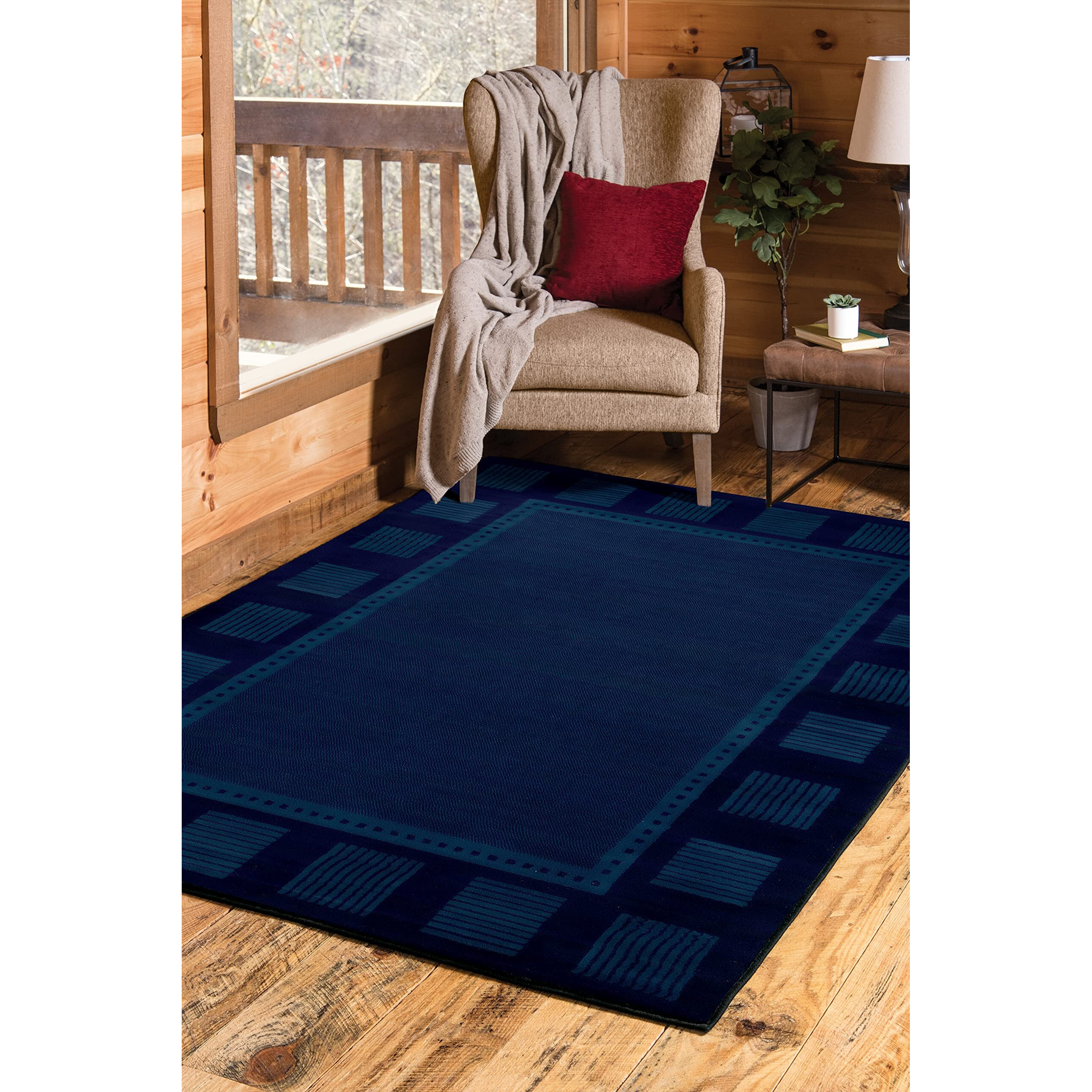 United Weavers 940 36764 69 5 ft. 3 in. x 7 ft. 6 in. Manhattan Long Island Area Rug  Navy