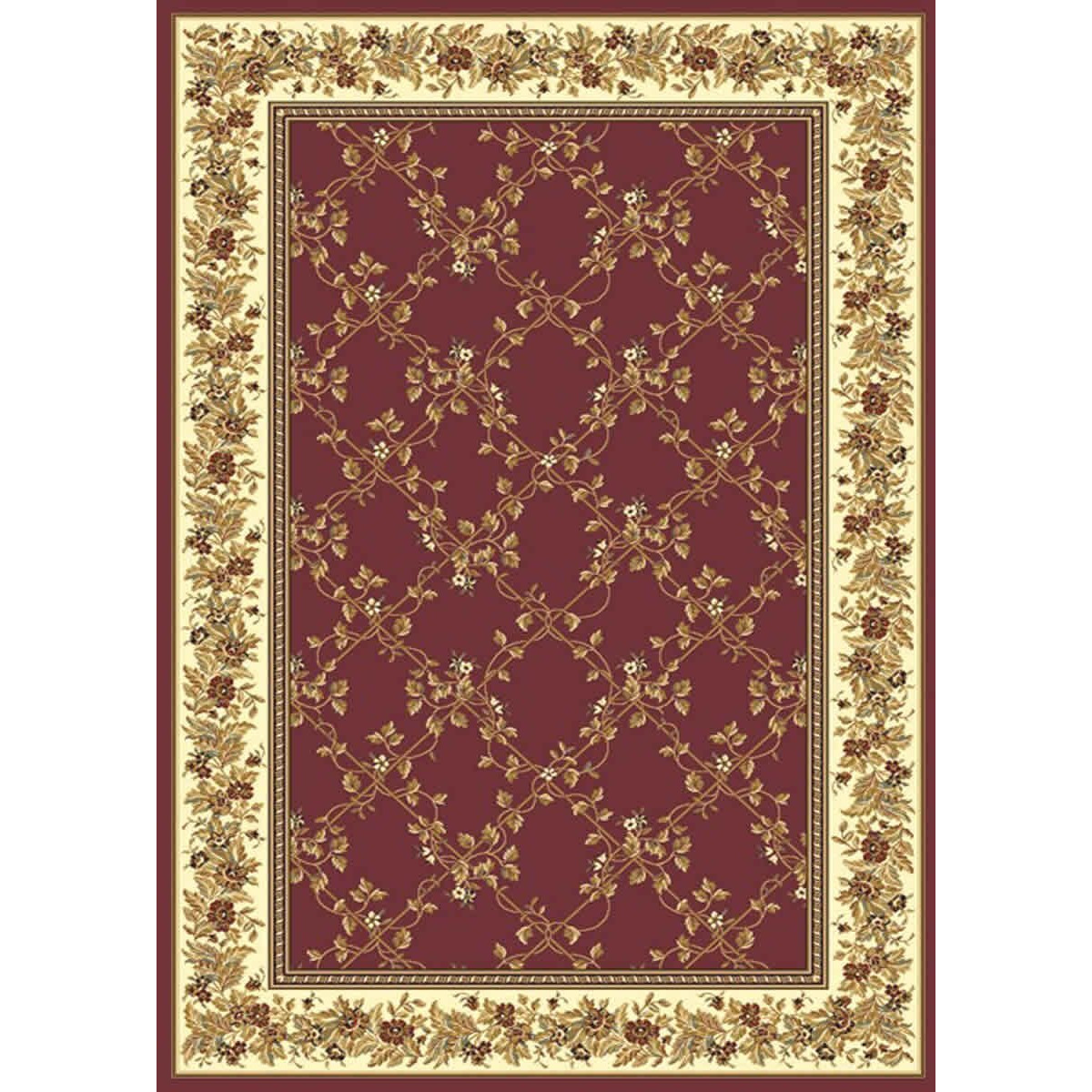 Radici 1427-1733-BURGUNDY Noble Rectangular Burgundy Transitional Italy Area Rug- 7 ft. 9 in. W x 11 ft. 6 in. H