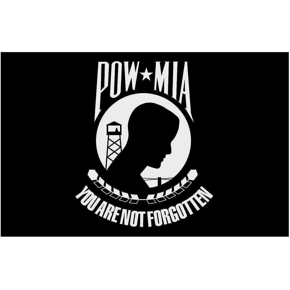 Annin Flagmakers 378997 5 ft. x 8 ft. POW- MIA Single Reverse Nylon-Glo Color Fast Flag