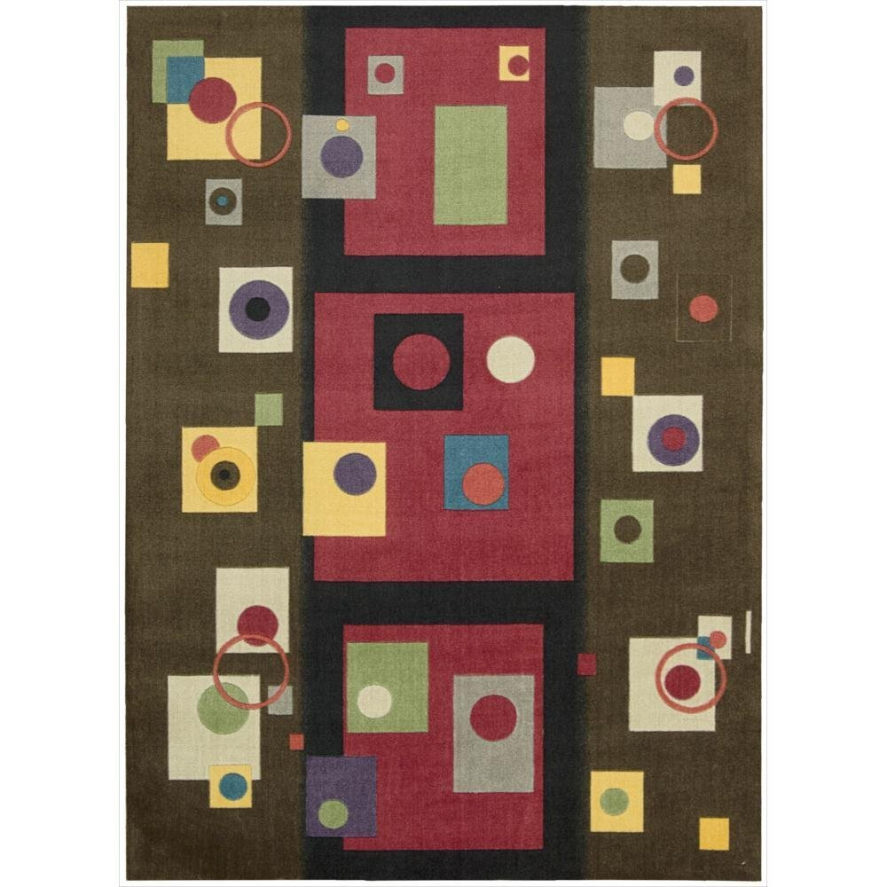 Nourison 11546 Modern Art Area Rug Collection Chestnut 4 ft x 6 ft Rectangle