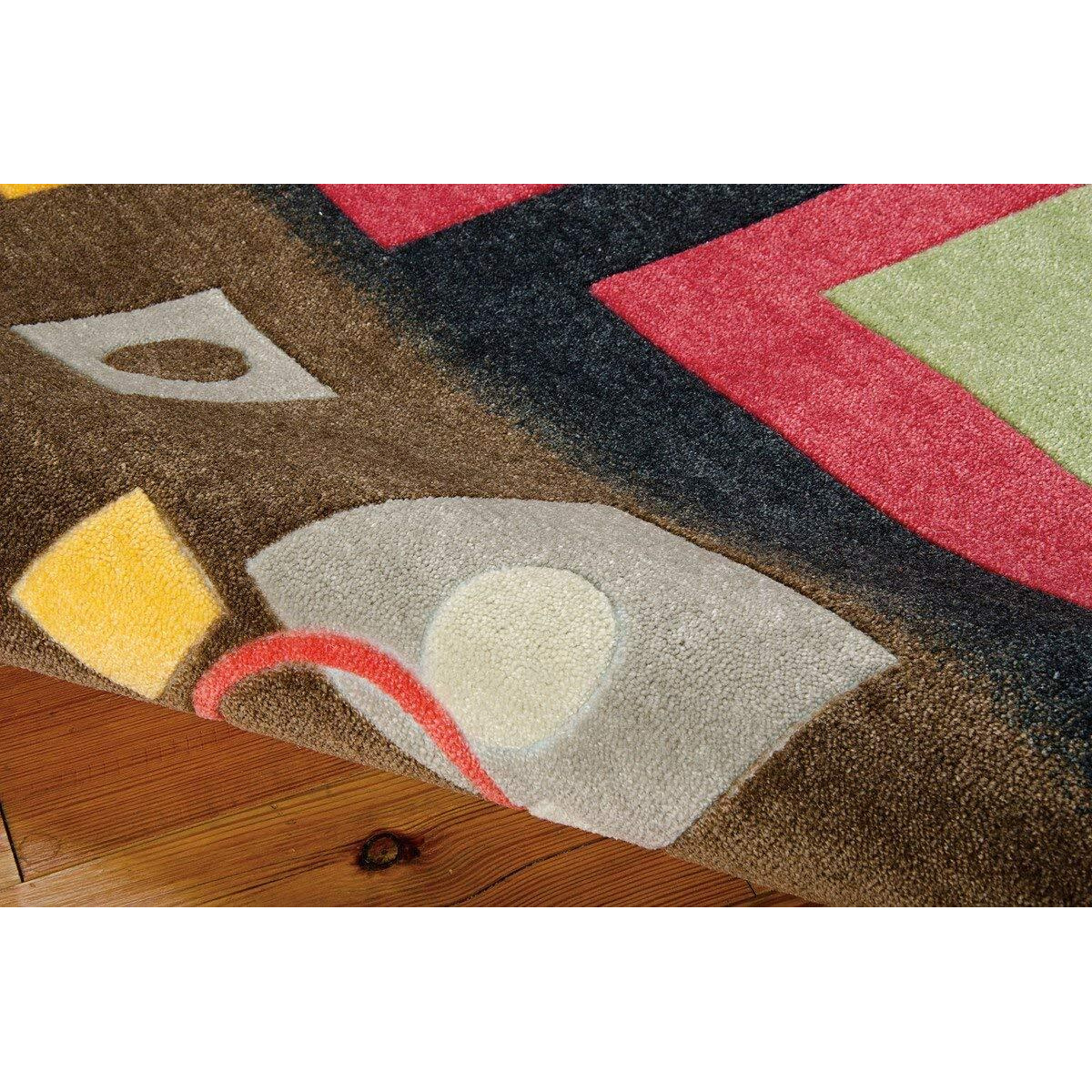Nourison 11546 Modern Art Area Rug Collection Chestnut 4 ft x 6 ft Rectangle