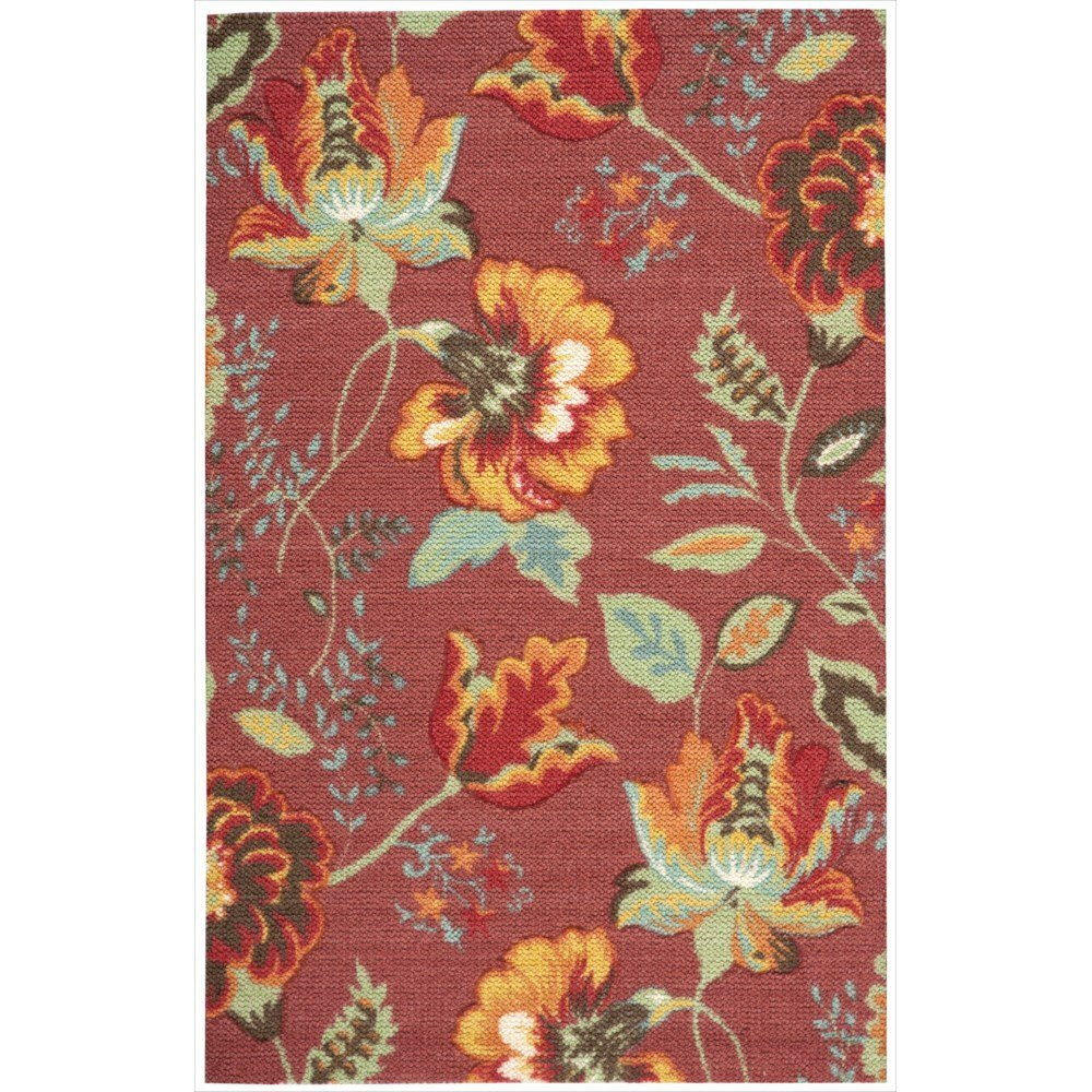 Nourison 13809 Vista Area Rug Collection Brick 5 ft x 7 ft Rectangle