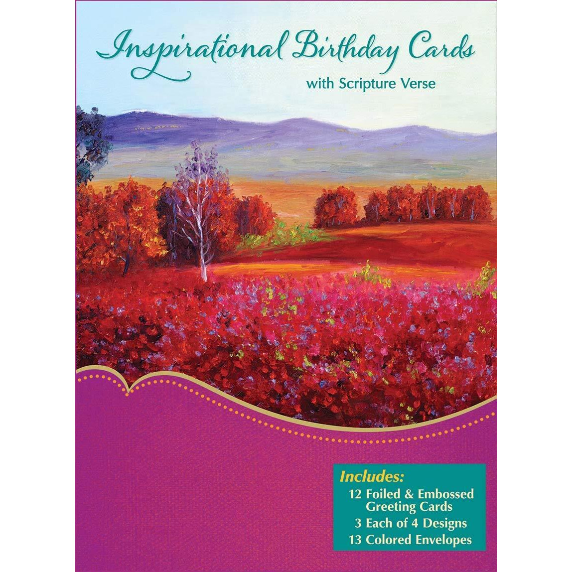 Faithfully Yours 166951 Birthday Card-Boxed - Natures Splendor - Box of 12