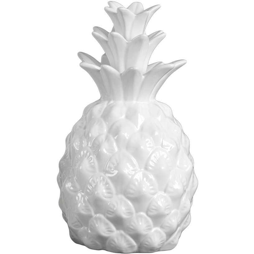 Urban Trends Collection 43705 Ceramic Pineapple Figurine&44 White