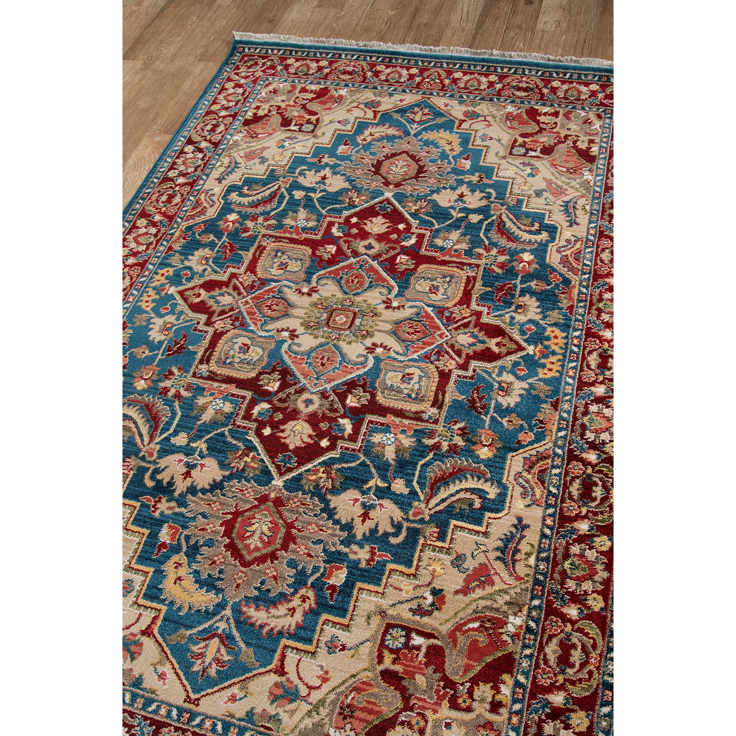 Momeni LENOXLE-01BLU2030 Lenox Traditional Area Rug  Blue - 2 x 3 ft. Rectangle