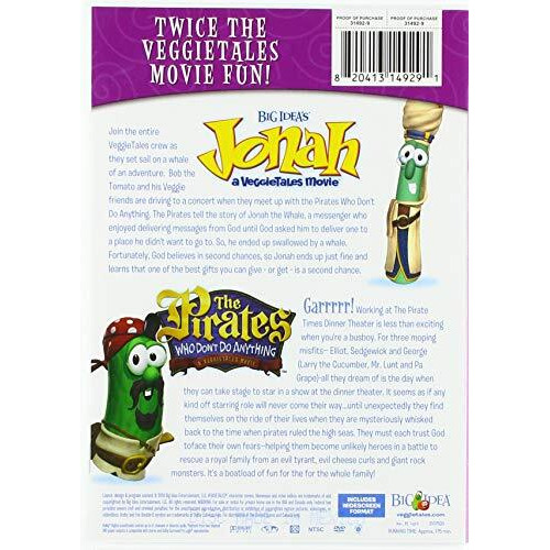 Big Idea Productions 154438 DVD - Veggie Tales Jonah & Pirates Double Feature