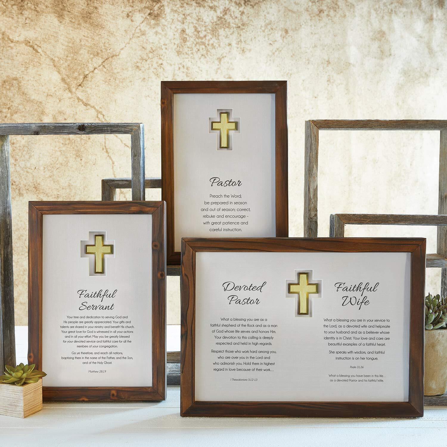 Heartfelt 163677 Pastor & Wife Framed Plaque - 15 x 11 in.