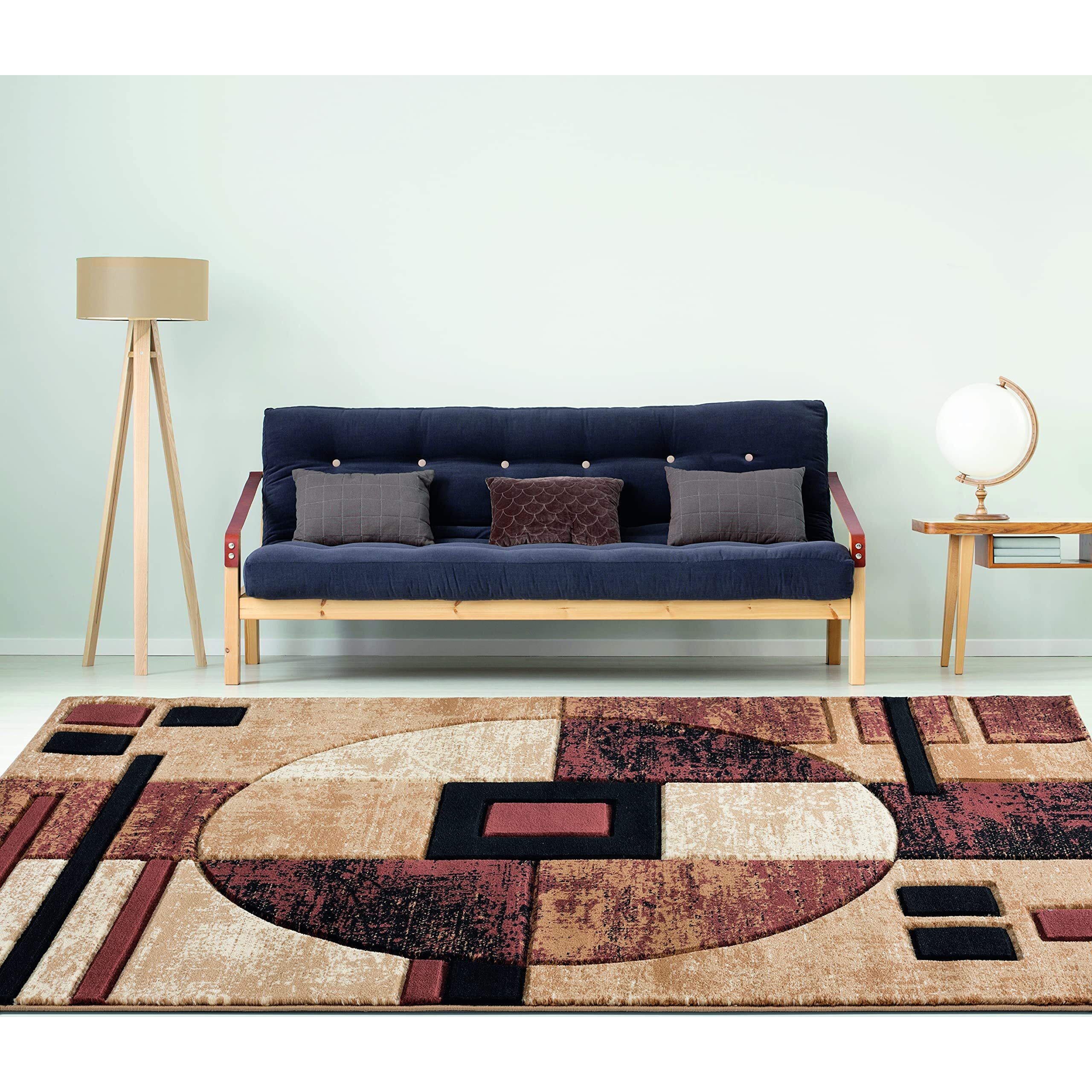 United Weavers of America 2050 10150 69 5 ft. 3 in. x 7 ft. 6 in. Bristol Epsilon Brown Rectangle Area Rug