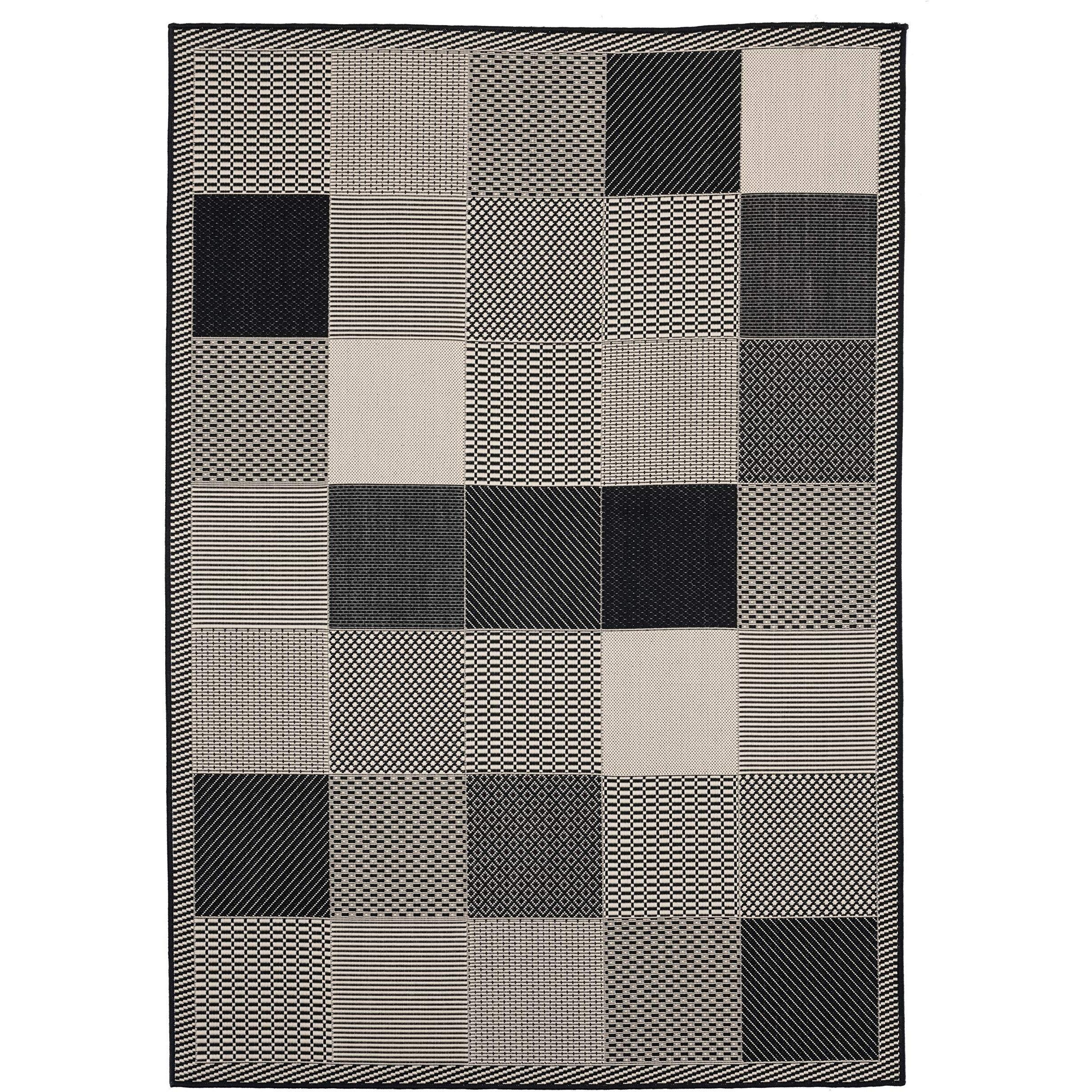 United Weavers of America 3900 10770 69 5 ft. 3 in. x 7 ft. 6 in. Augusta Grand Anse Black Rectangle Area Rug