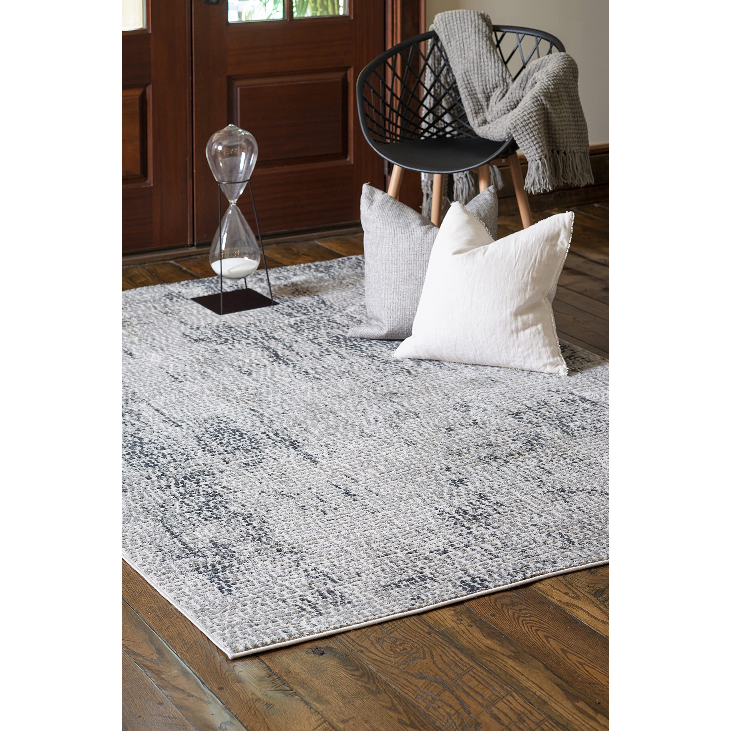 United Weavers of America 2610 20372 1215 Veronica Benidict Grey Oversize Area Rectangle Rug  12 ft. 6 in. x 15 ft.