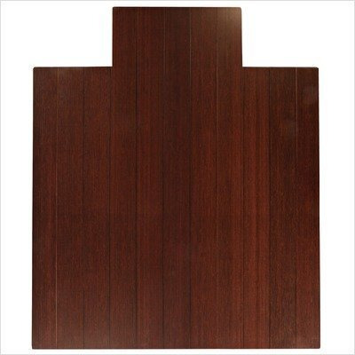 Bamboo Chairmat & Rug  in. x 52 ft. 4 ft. Wide Slat DARK CHERRY Bamboo roll-Up Chair Mat 8mm thickwith tonguenatural latex backing