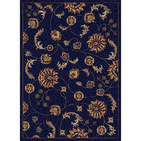 1835-4010-NAVY Como Rectangular Navy Blue Transitional Italy Area Rug  3 ft. 3 in. W x 4 ft. 11 in. H