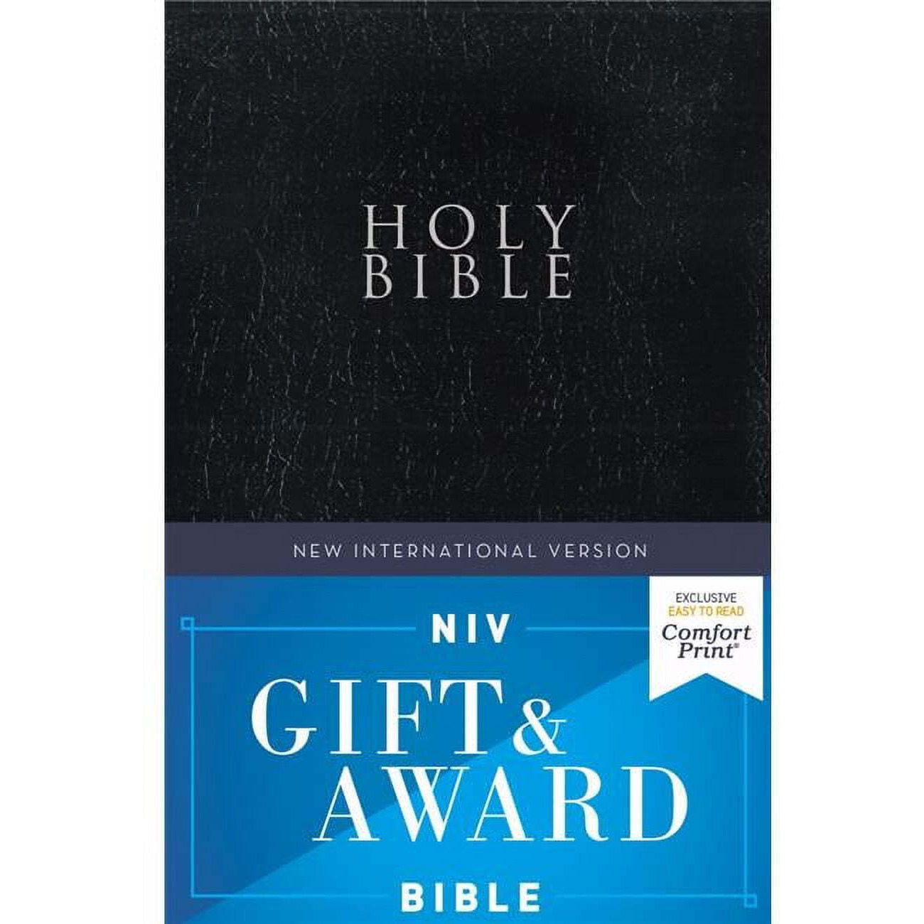 Zondervan 144095 NIV Gift & Award Bible Leather-Look - Comfort Print&44 Black
